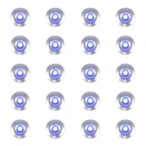 20 x 15mm Minisun Blue LED Decking Lights