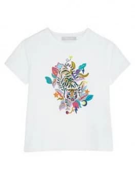 Mintie By Mint Velvet Girls Tiger Print T-Shirt - Ivory