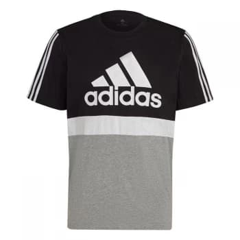 adidas Essentials Colorblock T-Shirt Mens - Black / White