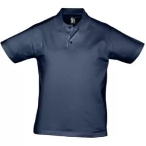 SOLS Mens Prescott Jersey Short Sleeve Polo Shirt (3XL) (French Navy)