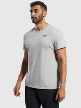 Reebok Training Essentials Classic T-Shirt - Medium Grey Heather, Size XL, Men