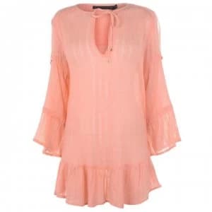 Vix Swimwear Vix Womens Ruffle Swim Top - Peach