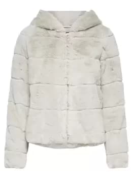 ONLY Fur Look Short Jacket Women Beige