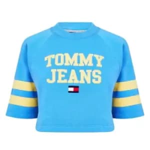 Tommy Jeans Short Sleeve Sweatshirt - Blue