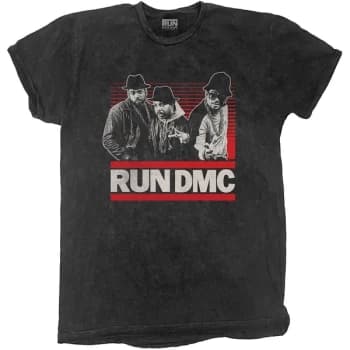 Run DMC - Gradient Bars Unisex Large T-Shirt - Black