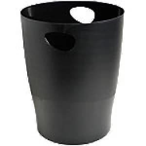 Exacompta Waste Bin Ecobin 15 L Polypropylene Black 26.3 x 26.3 x 33.5 cm
