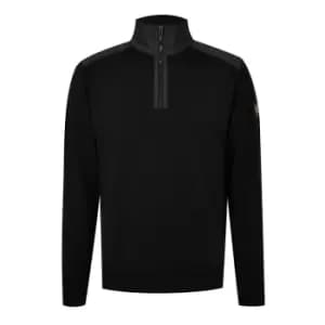 BELSTAFF Kilmington Quarter Zip Jumper - Black