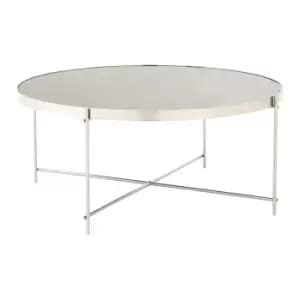 Premier Housewares Mirror Coffee Table - Nickel Grey