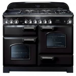 Rangemaster 79780 110cm CLASSIC DELUXE Dual Fuel Black Chrome Trim