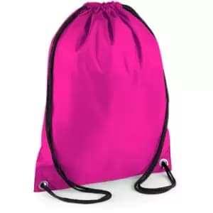 Budget Water Resistant Sports Gymsac Drawstring Bag (11 Litres) (One Size) (Fuchsia) - Bagbase