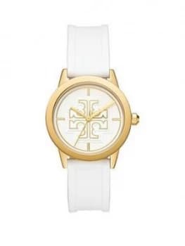 Tory Burch Tory Burch The Gigi White Dial White Strap Watch