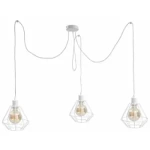 Keter Foskal Cluster Pendant Ceiling Light White, 3x E27