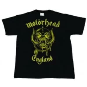Motorhead England Classic Gold Mens T Shirt: XXL