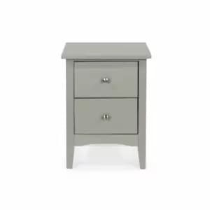 Como Grey Grey 2 Drawer Bedside Cabinet Grey