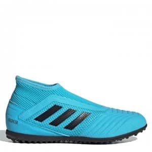 adidas Predator 19.3 Laceless Childrens Astro Turf Trainers - Cyan/Black