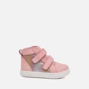 UGG Toddlers RENNON II Velcro High Top Trainers - Metallic Rainbow - UK 10 Kids