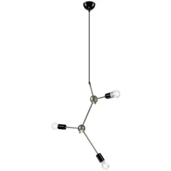 Lamkur Lighting - Alessia Multi Arm Pendant Ceiling Light Satin, 3x E27