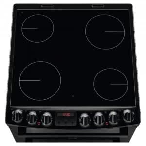 Zanussi ZCV69360BA 4 Zone Ceramic Hob Electric Double Oven