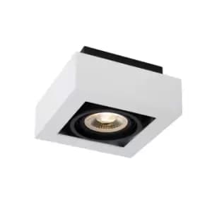 Zefix Modern Ceiling Spotlight - LED Dim to warm - GU10 - 1x12W 2200K/3000K - White