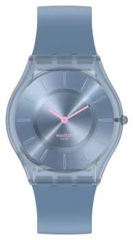 Swatch DENIM Blue Skin Classic Silicone Strap SS08N100 Watch