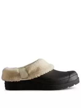 Hunter Play Sherpa Insulated Clog Shoes - Black, Size 5, Women