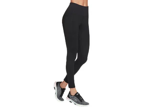 Skechers Womens Go Walk Wear High Waisted Leggings Large Black SKE1798-BLK-L