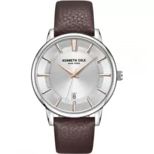 Kenneth Cole Mens Kenneth Cole Modern Classic KCWGB0014104 - Silver and Brown