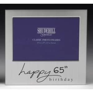 Satin Silver Occasion Frame 65th Birthday 5x3
