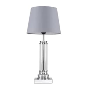 Knowles Touch Table Lamp with Grey Aspen Shade
