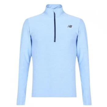 New Balance Space Dye Quarter Zip Running Top Mens - Blue