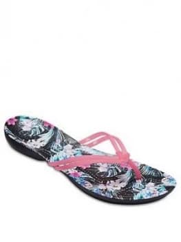 Crocs Isabella Graphic Flip Flop Pink Size 3 Women