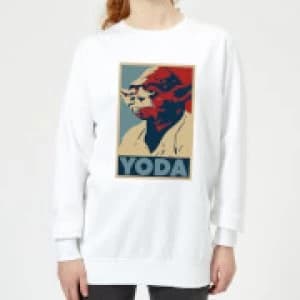 Star Wars Yoda Poster Womens Sweatshirt - White - 3XL
