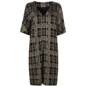 Biba Check Zip Tunic Dress - Black