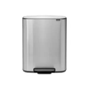 Brabantia 60L Bo Pedal Bin - Matt Steel