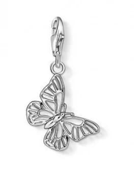 Thomas Sabo Sterling Silver Charm Club Cut-Out Butterfly Charm, One Colour, Women