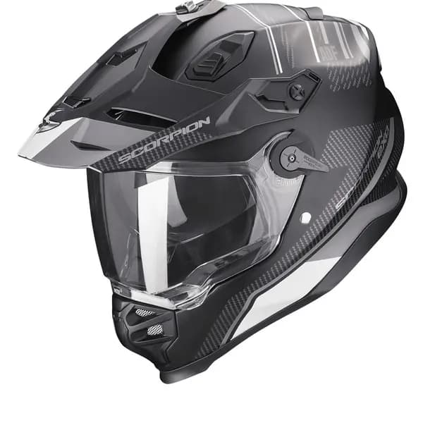 Scorpion ADF-9000 Air Desert Matt Black-Silver Adventure Helmet L
