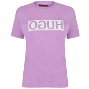 Hugo Boss Demali Reversed Logo T-Shirt Pink Size L Men