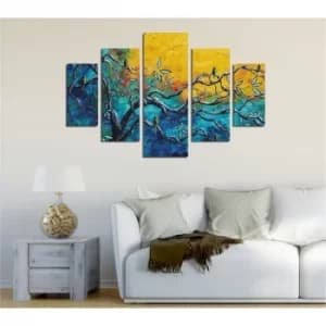 ST248 Multicolor Decorative MDF Painting (5 Pieces)