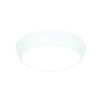 Saxby Vigor LED - Flush Ceiling Light 325mm Round Flush IP44 16W & 2W Gloss White