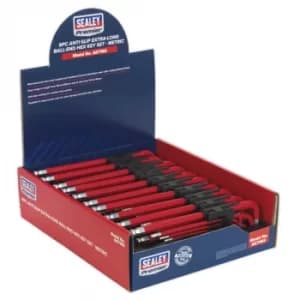 Ball-end Hex Key Set 9PC Extra Long Anti-slip Display Box of 10