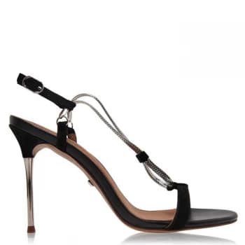 Reiss Kendall Strap Heels - Black Suede