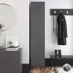 Queer Eye Bradford Single Metal Storage Cabinet Grey