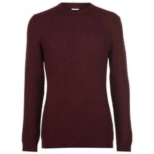 Linea Linea Eastcastle Cable Jumper Mens - Plum