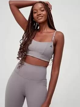 adidas Yoga Light Support Bra - Grey, Size 2Xs, Women