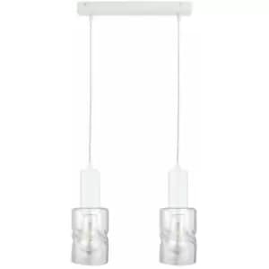 Keter Cross Bar Pendant Ceiling Light White, 50cm, 2x E27