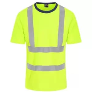 PRO RTX High Visibility Mens T-Shirt (4XL) (Yellow/Navy)