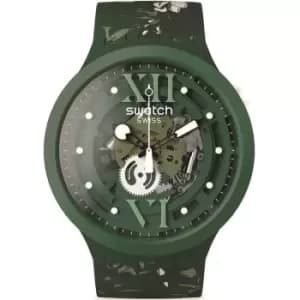 Unisex Swatch Camoflower Green Big Bold Biosourced Watch