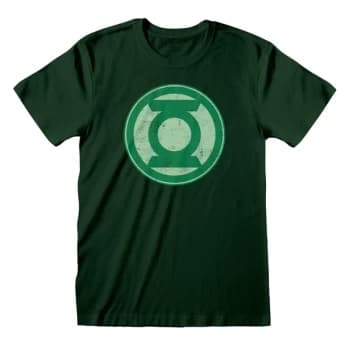 DC Green Lantern - Distressed Logo Unisex Large T-Shirt - Green