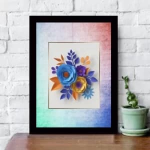 SC0567481471 Multicolor Decorative Framed MDF Painting