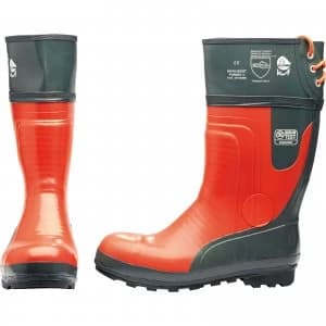 Draper Expert Mens Chainsaw Safety Boots Black / Orange Size 10